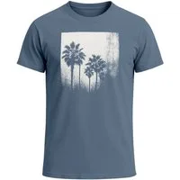 Neverless Print-Shirt Herren T-Shirt Palmen Fotoprint Vintage Style Frontprint Beach Sommer mit Print
