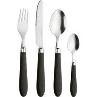 PINTINOX Besteck-Set Daisy 0 (24-tlg), 6 Personen, Edelstahl 18/0, Kunststoff, mit farbigem Kunststoffgriff
