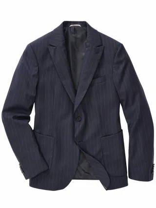 Mey & Edlich Herren Napoletano Anzugsakko Blau Obermaterial: 100 % Schurwolle