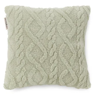 Descanso Dekokissen "Jacquard teddy" Dekokissen, Zierkissen, Weich, 40x40 cm, Teddy, Jacquard