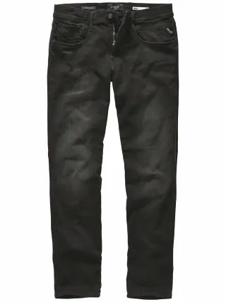 Replay Herren Jeans Anbass Black Schwarz 91 % Baumwolle, 6 % Elastomultiester, 3 % Elasthan