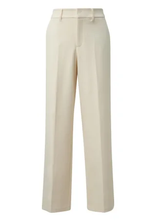 s.Oliver Red Label - Wide-Leg-Hose mit hohem Bund beige - Gr. - 46