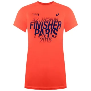 Asics Finisher Paris 2015 Damen Orange T-Shirt