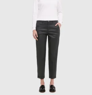MAC - MAC JEANS - CHINO, Coated cotton tencel schwarz - Gr. - 36