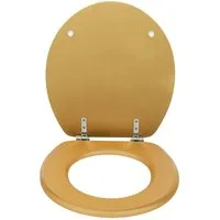WENKO WC-Sitz Modell Aldeno, aus MDF mit Edelstahl-Befestigung, spülkastengeeignet