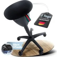 Steinlife Arbeitshocker Ergonomischer Bürohocker [Aktives Sitzen, Gesunde Haltung] (Rollhocker mit Kratzerfreien Rollen, Höhenverstellbar [53-73cm] Ergonomischer Hocker für Büro, Arbeitshocker rutschfest Drehhocker)