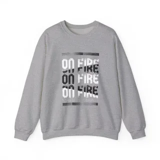 COVRZ Individuell gestaltbarer Feuerwehr-Crewneck-Pullover – Perfektes Geschenk für Helden Dark Heather S