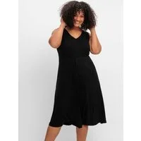 Sheego Strandkleid Jerseykleid Ärmellos