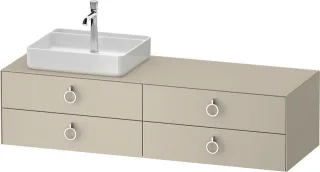 Duravit White Tulip Konsolenwaschtischunterbau wandhängend Taupe Seidenmatt 1600x550x408 mm - WT4995 WT4995L60600000