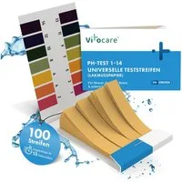 Vitocare Trinkwassertest pH-Lackmus-Teststreifen (100 Stk) – Säure-Basen-Wert präzise messen