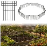 FIVMEN Gartenzaun Tierbarriere Zaun aus Metall Dekorativer Hundezaun Outdoor Tier, (10pcs/25pcs), Barriere für Bäume, Balkon 42 x 32cm (Rechtwinklig)