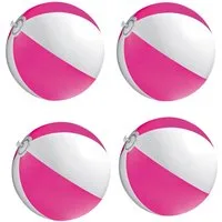 Macma Wasserball 4x Strandball / Wasserball / Farbe: pink-weiß
