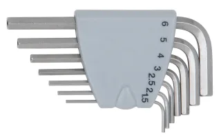 KS Tools EDELSTAHL Innen6kant-Winkelstiftschlüssel-Satz, 7-tlg - 964.0315