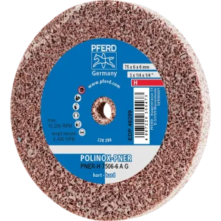 PFERD TOOLS POLINOX verpresstes Vlies-Rad PNER für Geradschleifer, Biegwellen und Schleifblöcke - 44691021