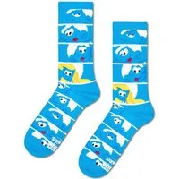 Happy Socks Socken P006329 The Smurfs Smurf Faces Sneaker Sock
