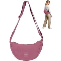 Bench. Handtasche Crossbag Moon Bag Schultertasche Slingbag Medium, Damentasche Damen Freizeittasche Mond Form Cord 64230 + Etui