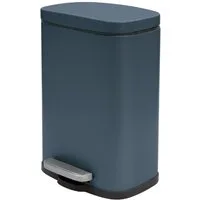 spirella Kosmetikeimer AKIRA, Treteimer mit Softclose-Absenkautomatik, herausnehmbarem Inneneimer, Anti-Fingerprint-Beschichtung, 5L, petrol