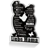 FELIXLEO Holzbild Acrylschild Liebe Mama Geschenk Muttertag Geburtstag., (1 St)