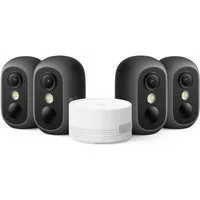 Anker eufy Überwachungskamera C35, Kabellose Überwachungskamera Außen & Innen, Magnetische Halterung (Außenbereich, 4-tlg., Nachtsicht)