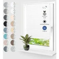 Rikmani Plissee Thermo Klemmfix ohne Bohren Creme 40x100 cm, blickdicht, Klemmfix, Thermo-Wärmeschutz, blickdicht, Stufenlos