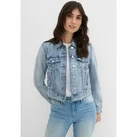 bonprix Jeansjacke casual Stil, aus Baumwoll-Denim, schmale Passform, coole Waschung