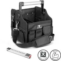 STAHLWERK Werkzeugtasche stabile Elektrikertasche 14 Außentaschen 2 Innenfächer
