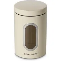 ECHTWERK Vorratsdose Aufbewahrungsdose mit Sichtfenster, 1,4 Liter, Metall, (1-tlg), für Mehl, Müsli, Kaffee oder Zucker, mit Klick-Deckel