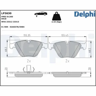 Delphi Bremsbel?ge vorne BMW 1er 3er 5er 6er 7er X1 Z4