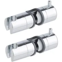 HAC24 Brausehalter Universal Duschkopfhalter Duschkopf Handbrause Halterung, Kunststoff Verchromt Verstellbar Ohne Bohren