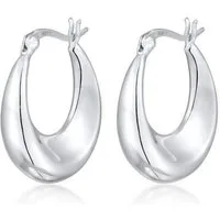 Elli Paar Creolen Elegant Klassik 925 Silber