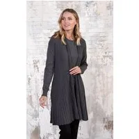 Passioni 2-in-1-Strickjacke Twinset mit Plissee-Cardigan mit Strass