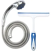 Schütte Handbrause, (Set, 3-tlg), Handbrauseset mit Abzieher und 3 Funktionen, Duschkopf mit Schlauch