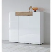 OTTO home Highboard Toledo,Breite 147,5 cm,trendige Hochkommode mit 3 Türen 1SK, Hochschrank mit viel Stauraum, stylische Hochglanzfronten