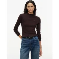 Tommy Hilfiger Langarmshirt SLIM CODY MOCK-NK LS Baumwolle, slim fit
