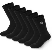 BRUBAKER Tennissocken Lange Sportsocken für Herren und Damen (Set, 6 Paar) Unisex Fitness Socken aus Baumwolle und Polyester - Crew Socks