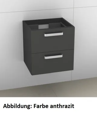 Artiqua 414 Waschtischunterschrank für Venticello 412450 Eiche Weiß quer NB, 414-WU2L-V102-7185-440 414-WU2L-V102-7185-440
