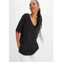 bonprix T-Shirt Oversize-Passform, Halbarm-Design, aus Viskose-Mix mit Elasthan