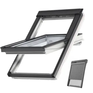 VELUX GGU 0068 inklusive Solar Rollladen dreifach verglast Sparpaket und Eindeckrahmen