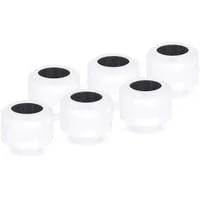 Eiszapfen PRO 13mm HardTube Anschraubtülle G1/4 - White, Verbindung weiß/schwarz, 6er Set