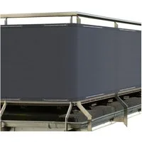 Sol Royal Balkonsichtschutz Balkon Sichtschutz PES SolVision PB2 Anthrazit, 90x300cm mit Ösen & Kordel, wasserabweisend blickdichte 160 g/m² mit UV-Schutz