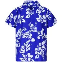King Kameha Hawaiihemd "Hibiscus" Funky Hawaii-Hemd Herren Kurzarm Front-Tasche Stylish