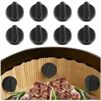 FOUORTUNATE-BEE Backpapier Airfryer Magnete Silikon 8er Set Backpapier Halter Zubehör, Silikon Magnete 8er Set für Airfryer Backpapier Fixierung