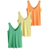 Next Trägertop Lässige Trägertops aus Modal, 3er-Pack (3-tlg)