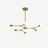 Ophy Kronleuchter Moderner 6-flammiger Sputnik-Kronleuchter mit verstellbaren Armen, für Flur, Restaurant, Küche & Arbeitszimmer