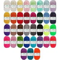 Gründl Gründl Lisa Premium Uni 20x50 Gramm aus 100% Polyacryl Bunt Mix Bastelgarn
