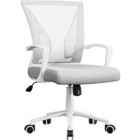 Yaheetech Bürostuhl aus Mesh-Gewebe Höhenverstellbarer Schreibtischstuhl, Ergonomischer Drehstuhl Arbeitsstuhl Computerstuhl mit Wippfunktion
