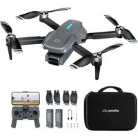 AMETA 4K FPV 36 min Flugzeit Bürstenloser Motor für Erwachsene Anfänger Drohne (4K Ultra HD, RC Quadrocopter mit Bürstenloser Motor, Höhenhaltung, Kreisflug, Geschenk Spielzeug für Kinder (165 g)