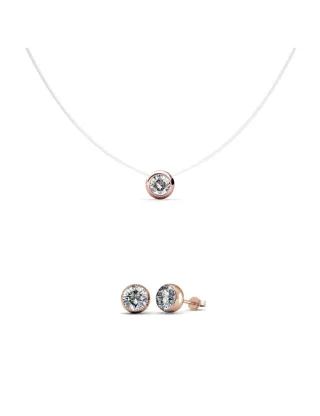 Mond-Set und Box - Rose Gold und Kristall