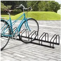 HOMCOM Fahrradständer Aufstellständer, Fahrrad, Ständer, wetterfest, Radstände (Mehrfachständer, 1-St., Radständer), 179L x 33B x 27H cm, Schwarz