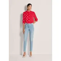 MADELEINE Gerade Jeans Skinnyjeans mit Formbund 5-Pocket-Hose mit Gürtelschlaufen, Taschen und Knöchellänge